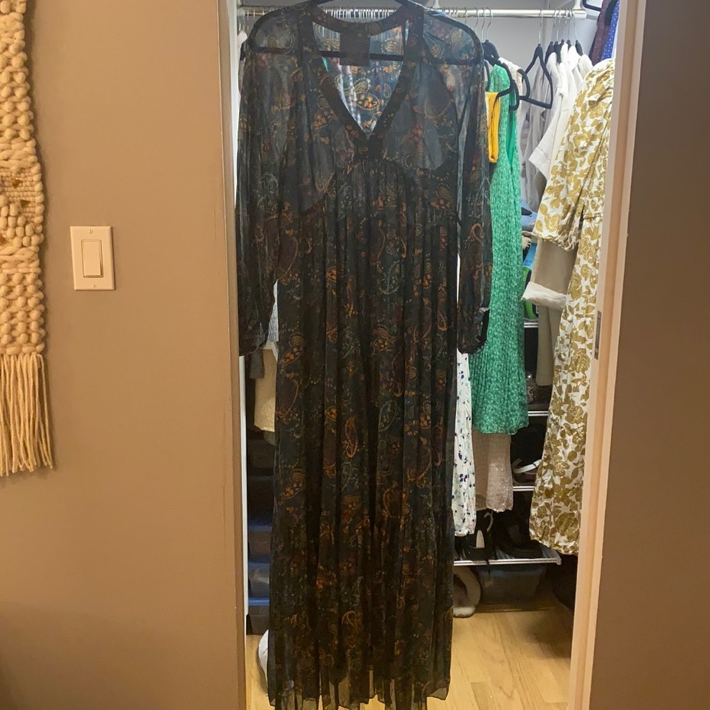 Johnny Was silk maxi dress